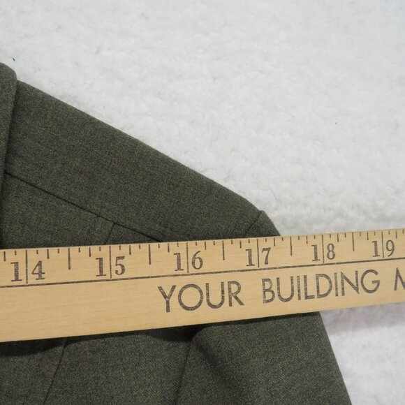 Lane Bryant Blazer Womens Size 18 Olive Green Button Up Jacket Pockets - Picture 5 of 7